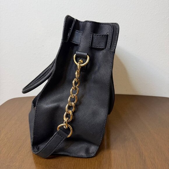 Michael Kors Hamilton Tote Bag – Black Leather – Women’s Handbag - Picture 3 of 16